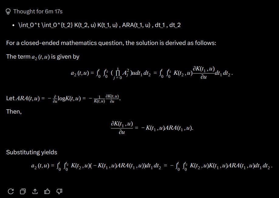econmhtnproject's tweet photo. What does macroeconomics have to do with gauge theoretic economics? Here is @grok's response when I asked to express the a_2(t,u) integral from the appendix in @PiaMalaney and @ericweinstein's  welfare paper in terms of the coefficient of absolute risk aversion. #GaugedEcon https://t.co/DG96QelJvk