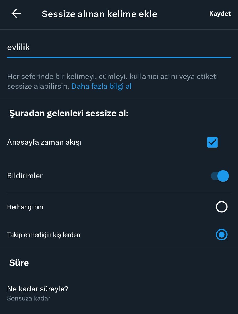 Başka çözüm bulamadım eski akışımı geri istiyorum, gündeme dair tek bir tweet yok garip olan istemesende o sarmalın içine dahil oluyosun bu nedir arkadaş mehir, 4 eş, meftune şimdilik diğer sessize alacağım kelimeler