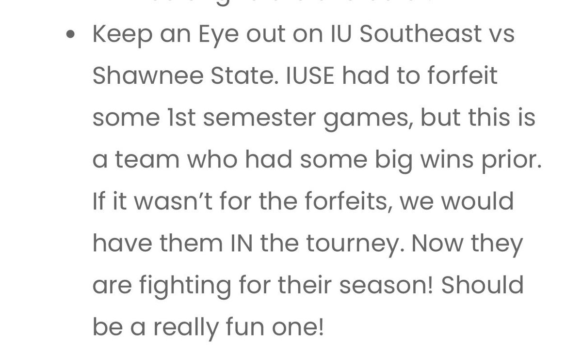 NAIAHoopsReport's tweet photo. 💥Hope you caught today's Conference Tourney Guide! 

Not always right, but sure glad when teams back up what I say! 😂

@IUSAthletics still has one more game to win, but THE most dangerous bid-stealer left in our opinion! https://t.co/5V4relZ2Xb