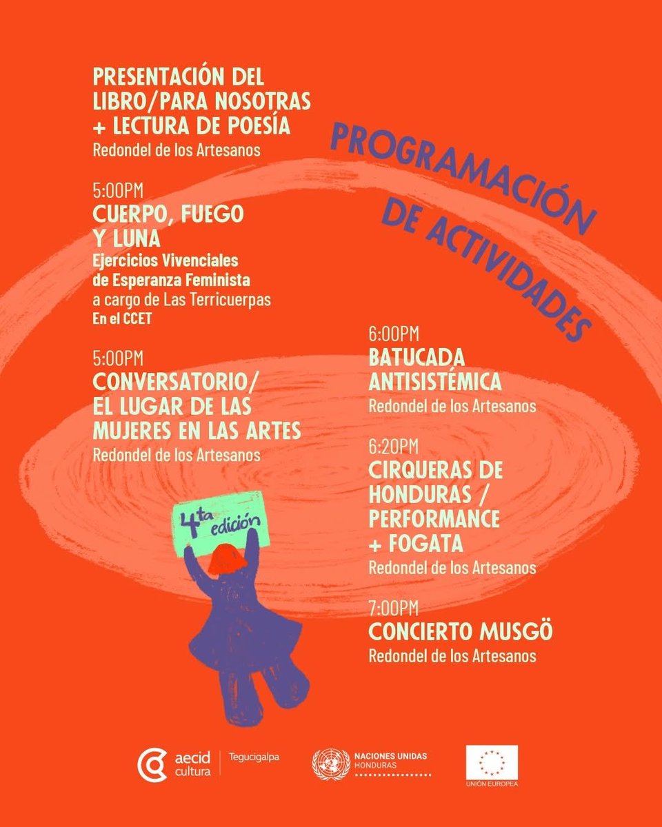 Muy emocionada de invitarlxs a las actividades del día internacional de la mujer en el CCET este 8M, una jornada pensada para mujeres, infancias y sus familias, donde el nos encontramos a través del arte y la palabra.

📍 CCET + Redondel de los Artesanos
🗓️ Domingo 8 de marzo