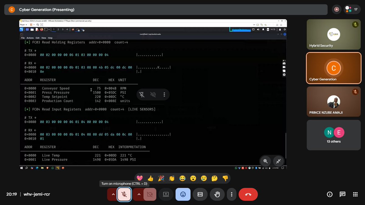 HSC_Consult's tweet image. We partnered with @hack_ademy  during our internship to deliver a SCADA &amp;amp; ICS security session.

Students explored Modbus, PLCs, and the real-world risks of compromised industrial systems.

Building defenders for critical infrastructure.

#ICS #SCADA #hsc
cc: @Officialwhyte22