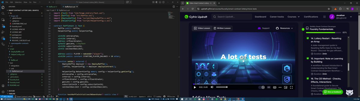 Jonathan_W3b's tweet photo. Day 20 of my Smart Contract Security Researcher journey 🔐
Slow day, but progress is progress.
Started writing unit tests for my contracts today 
Security starts with testing.
#SmartContracts #Solidity #Web3 https://t.co/gC7w8mwxpk