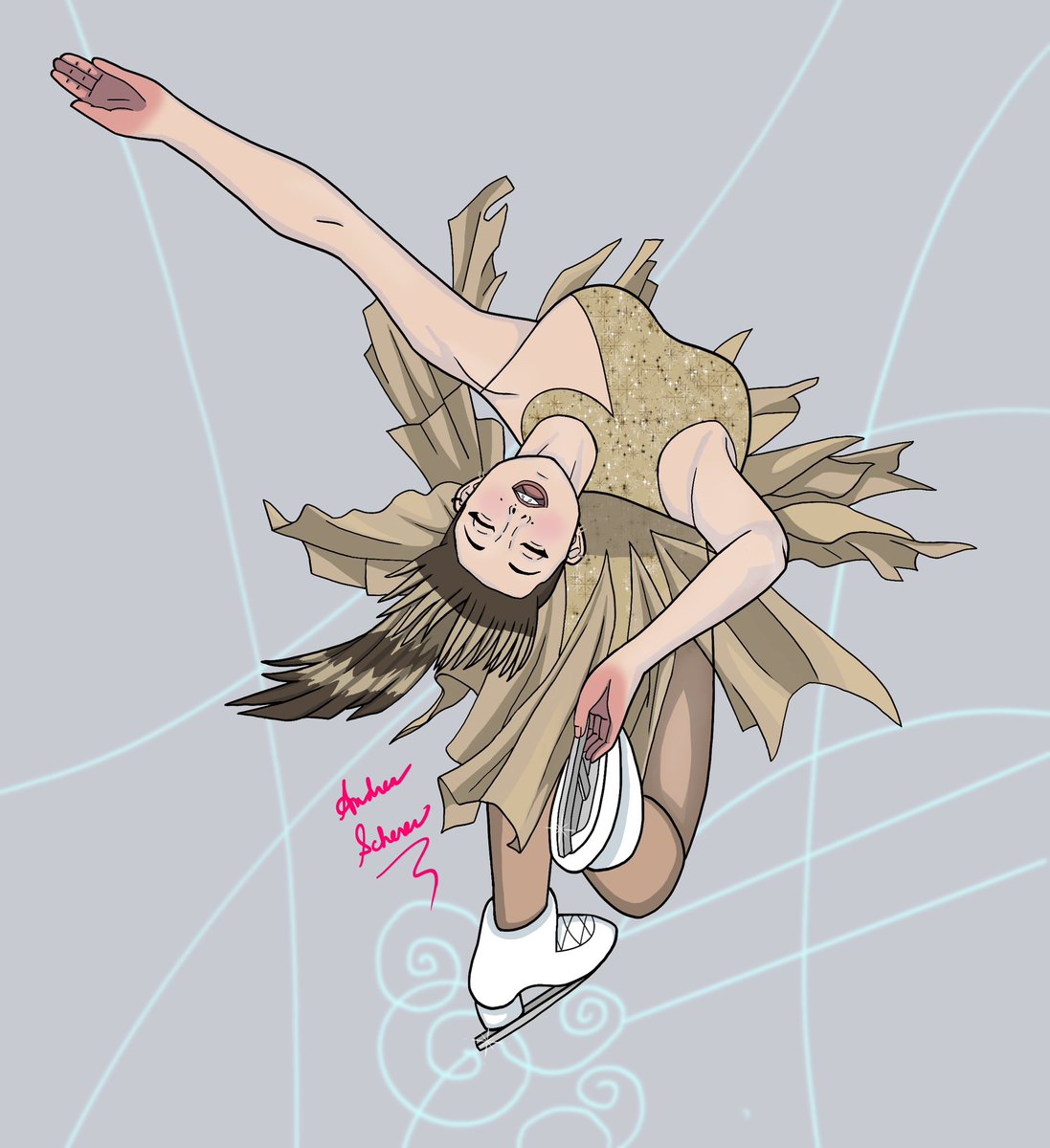kitsunepixie's tweet photo. Alysa Liu fanart https://t.co/C4gv26yOLN