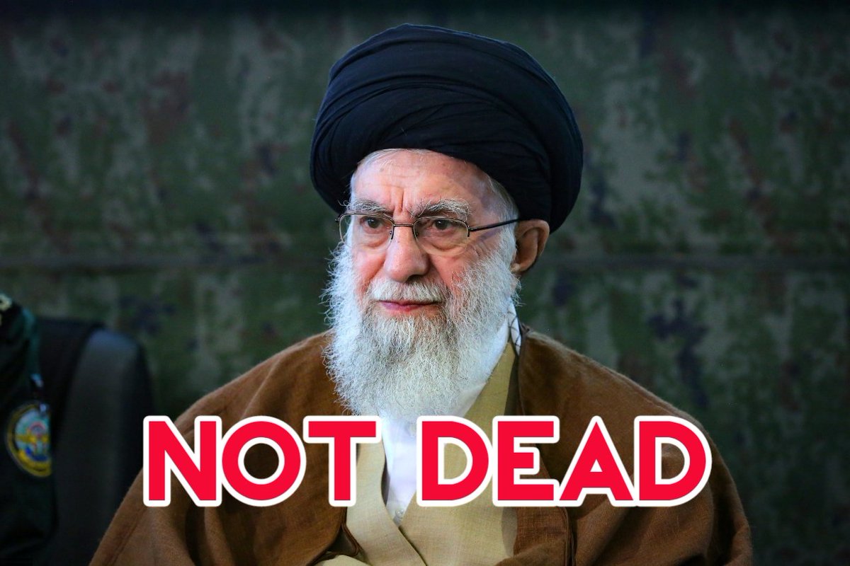 mduddinmohi11's tweet photo. Breaking :- Iranian news source confirmed Ayatollah Ali Khamenei is NOT dead. Avoid rumors https://t.co/7N03LFnH86