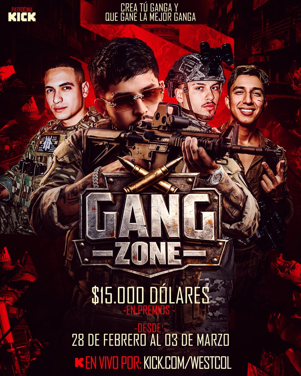 TORNEO DE WESTCOL POR 15,000$ YA EN VIVO POR KICK PARA QUE CAIGAN GENTEEEE

ACTIVOOOS

KICK: CricoBellako✅✅✅
