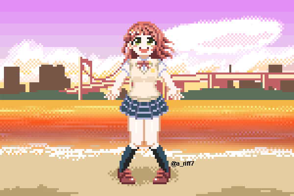 Happy birthday, Ayumu-chan! 
#lovelive #上原步夢誕生祭2026 #上原步夢生誕祭2026 #ドット絵 #pixelart