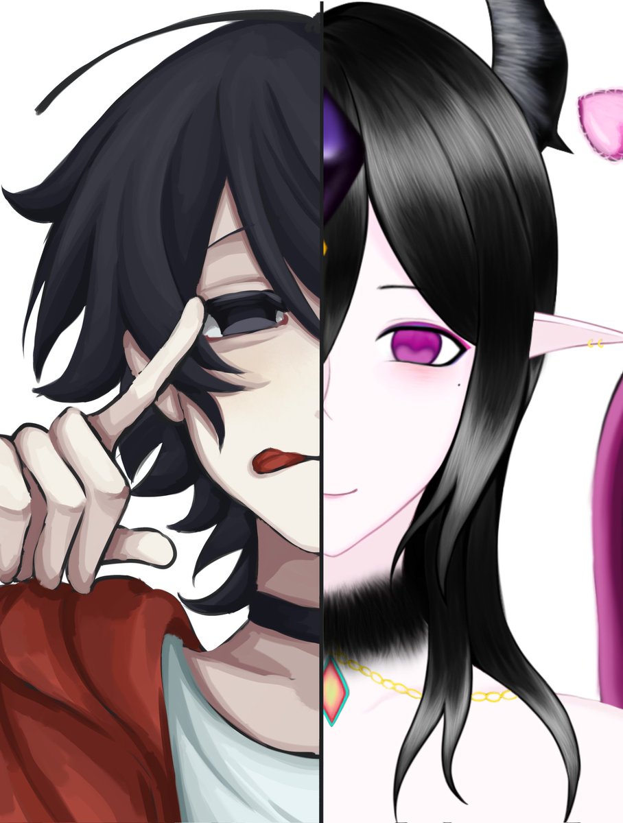 和朋友搞了个合绘玩~（其实我的上色并不是很好，但是就这样吧QAQ）