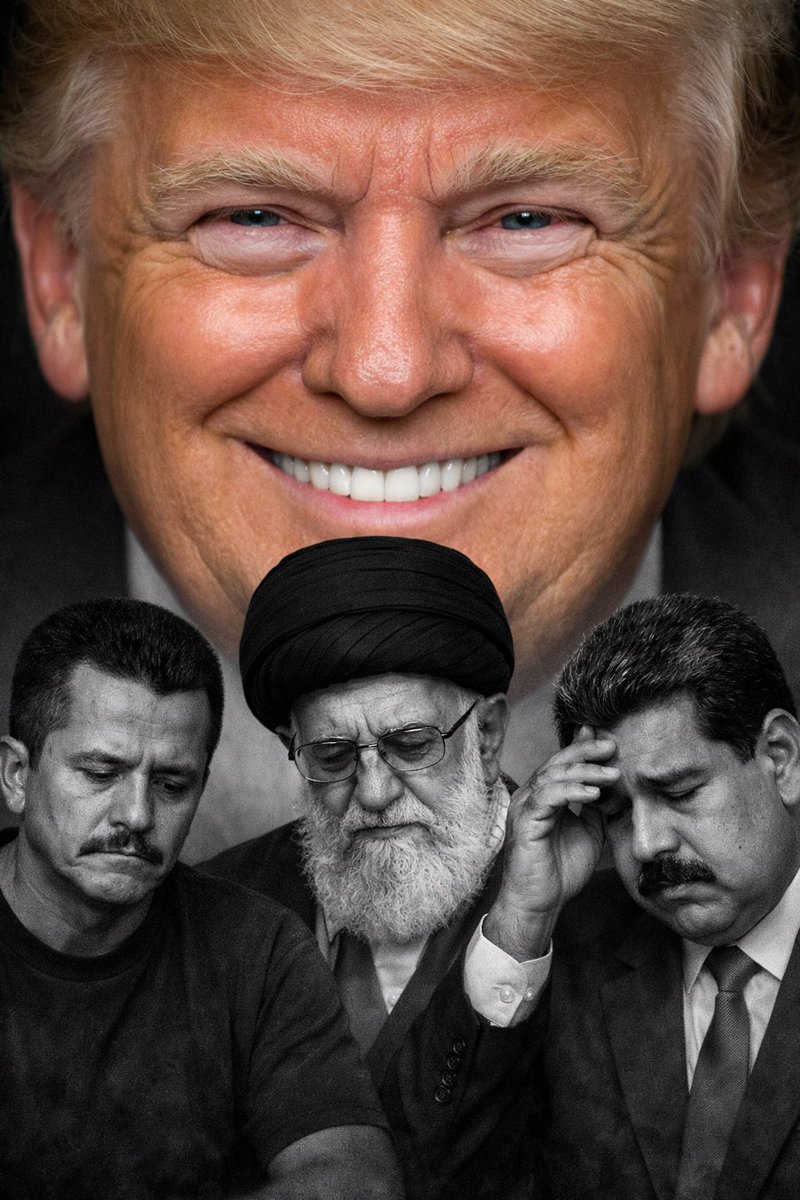 🔴 Donald Trump en dos meses eliminó al dictador criminal más grande de Venezuela, Nicolás Maduro, al narcotraficante más peligroso de México, El Mencho y al tirano genocida líder de Iran, Ayatola Jamenei. 

El 2026 de Trump está siendo espectacular. Merece el Nobel de Paz. ✅