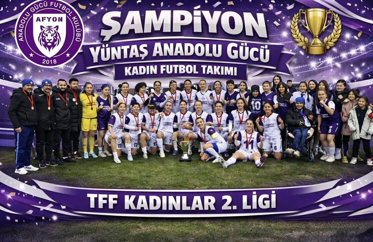 burcukoksal03's tweet photo. Şampiyonluğuyla bizleri gururlandıran Yüntaş Anadolu Gücü Kadın Futbol takımımıza 1. Ligde başarılar diliyorum. Aferin kızlar. Ayağınıza taş gözünüze yaş değmesin. Attığınız gol olsun. Türk kadının her alanda başarılı olabileceğinin örneği olduğunuz için hepinize çok teşekkürler…