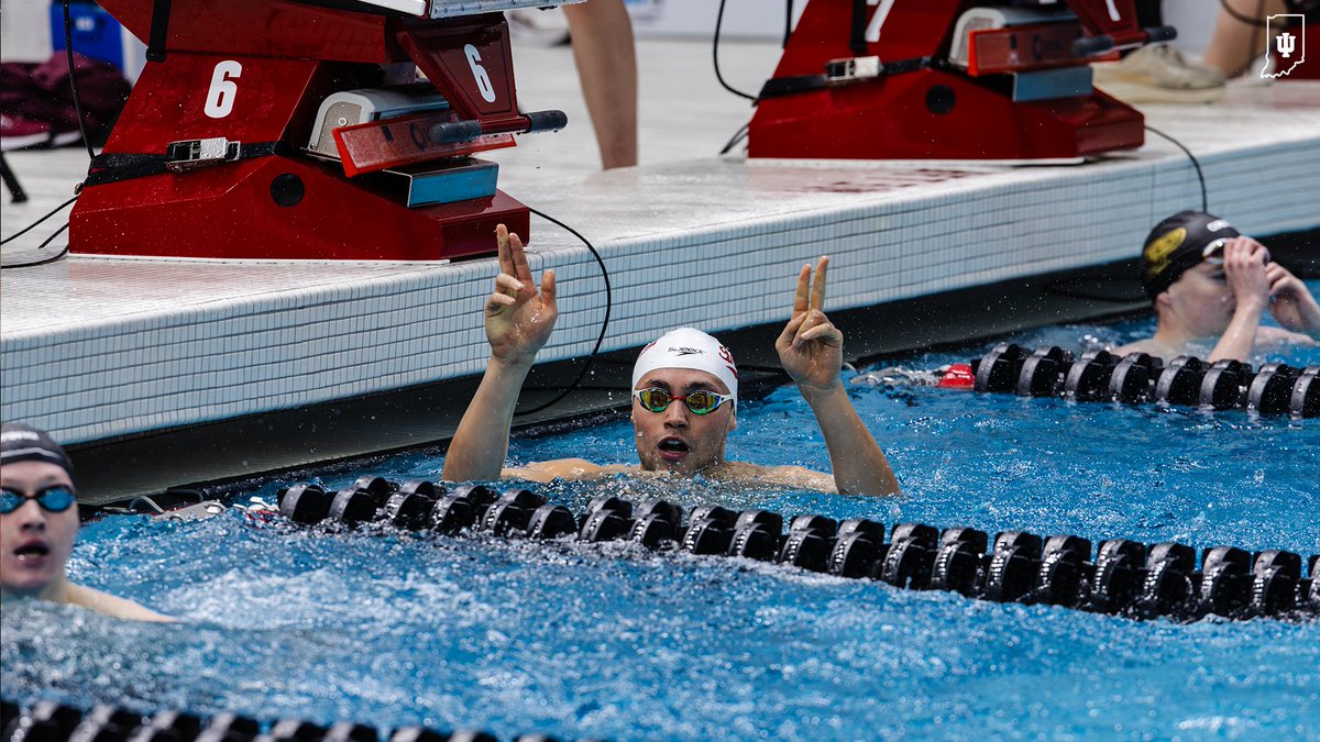 IndianaSwimDive's tweet photo. #IUSD has the top seed in all 6️⃣ swim events tonight as we go for a fifth consecutive @bigten title! 😏

Final session at 6 p.m. ET on B1G+. https://t.co/qclmyewZiA