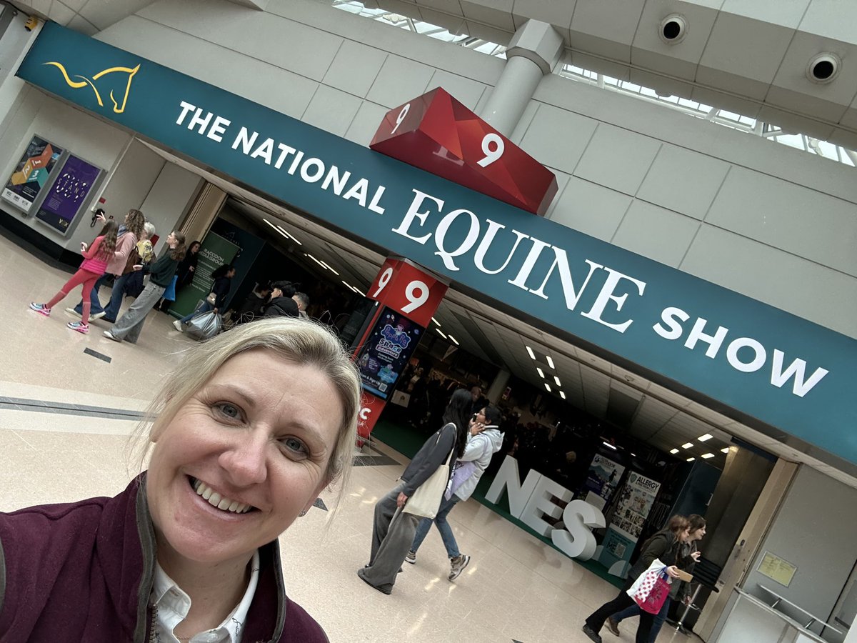 equine_advisor's tweet photo. After a fun filled but busy first day at The National Equine Show I’m looking forward to more of the same tomorrow! 🤞

You’ll find me hanging out on the Cavaletti Collection stand, or with British Equestrian Trade Association (BETA) or with The Society of Master Saddlers. https://t.co/MfEzvtbBR0