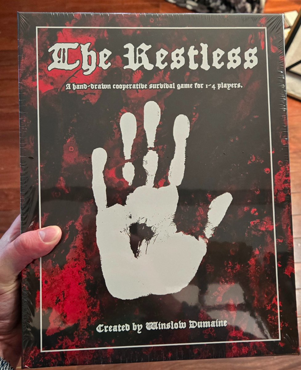 ExclamationNick's tweet photo. I just got my copy of The Restless from @WinslowDumaine and first impression: holy crap it's heavy! https://t.co/gBdJKzvnP9