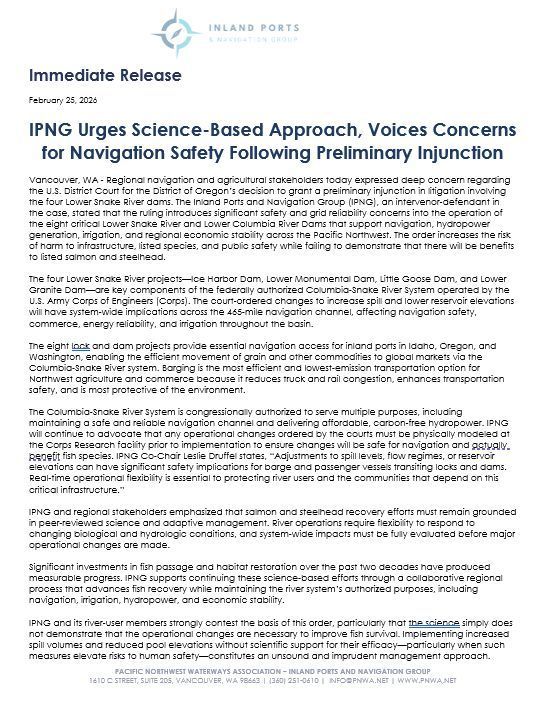 Pacific Northwest Waterways Association (PNWA) tweet media