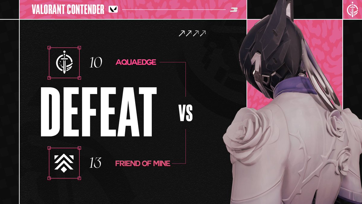 AquaEdge_ESC's tweet photo. Pas de win et pas de qualification pour nos samouraïs ! 🌸
🆚 #FRIENDOFMINE
❌ 10-13
#BushidoRise🏯 https://t.co/vSTROzDGZv