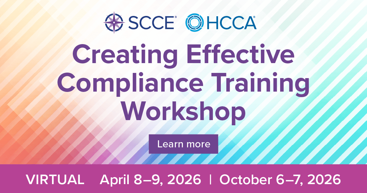 Society of Corporate Compliance and Ethics (SCCE)® tweet media