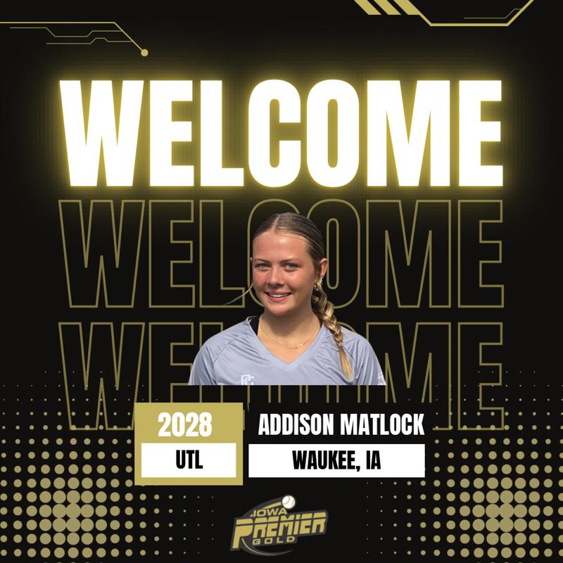 IowaPremierFP's tweet photo. NEW MEMBER ALERT!!  Iowa Premier welcomes @amatlock2028 to its National Program!!  The local Waukee Iowa Top talent brings athleticism &amp; big potential to our tier level group! Looking forward to her 2026 campaign!! #IPFLIFE 🖤💛🖤💛🖤 https://t.co/s2YwzWq5l5