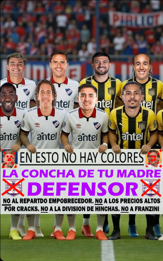 MT1899BolsoCol's tweet photo. Esta sociedad está rota, y el clásico Nacional-Peñarol es la chance para UNIRNOS EN UNA BATALLA POR EL BIEN COMÚN. Luego de las PELIGROSAS declaraciones del presi de DEFENSOR, TENEMOS QUE LUCHAR CONTRA LA RAÍZ DE TODOS LOS MALES DEL URUGUAY. Jugadores salgan así, a dar un mensaje https://t.co/7xSTePNO0j