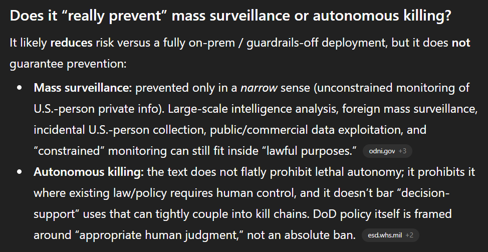 Weapons and surveillance critique