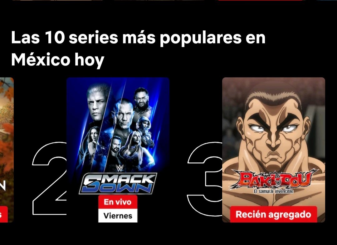 The concept of BAKI DOU and WWE being together in the top 10 on Netflix Mexico is simply wonderful, we have such good taste😌❤️

#BAKIDOU #Netflix