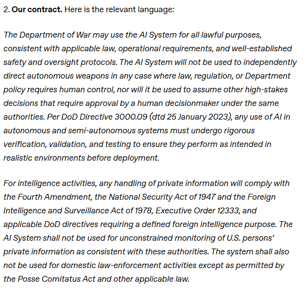 Quoted contract excerpt