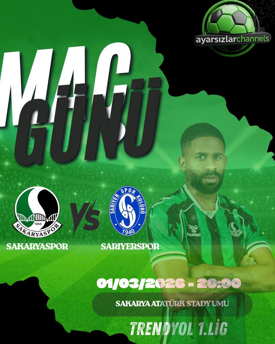 ayarsizlar_'s tweet photo. SAKARYA İÇİN 💚🖤
İMSAK Vakti 🕕
İFTAR Vakti 🕡
3 PUAN VAKTİ 🕗😎

#matchymatch 
#Ramazan
#futbol https://t.co/ezABHjZDGC