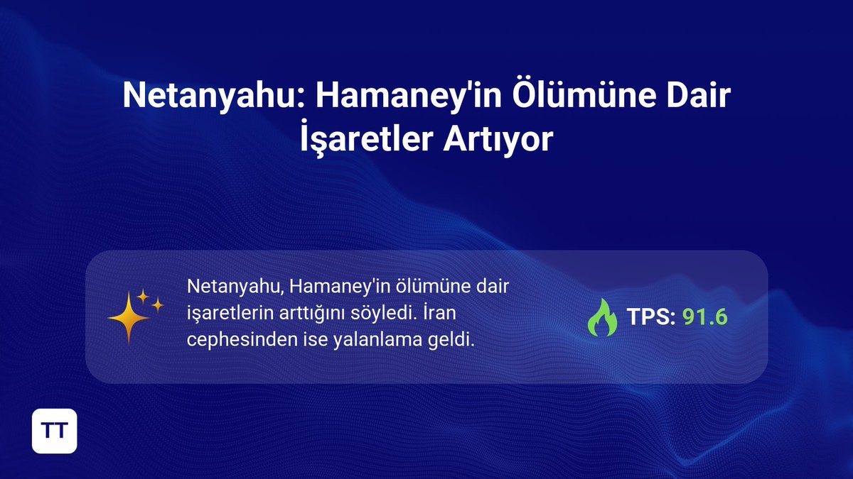 Netanyahu'dan flaş açıklama! 🇮🇱 Hamaney'in ölümü mü gündemde? 💣

🤖 İsrail'den İran'a yönelik çarpıcı iddia! Netanyahu, Hamaney'in ölümüne dair artan işaretlerden bahsediyor. Ne oldu?

Detaylar: 👇 🔗
trendiatr.com/trend/israil-b…

#Siyaset #TrendiaTR #Hamaney  #Iran