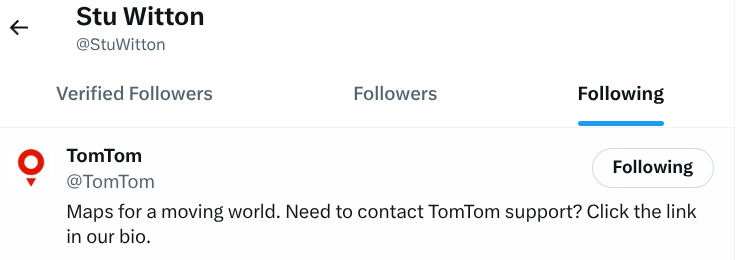 StuWitton's tweet photo. @TomTom Hi @TomTom - I am following your X accounts but I am still not able to send you a DM. I bought a ‘TomTom Go Superior 7in Premium Pack’ and it is not holding a charge despite me carrying out all the troubleshooting and replacing the mount charger https://t.co/4QKb3q3uRR
