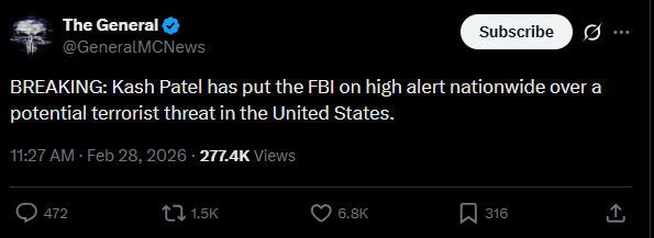 Israel is gonna bomb us somewhere in the US and Kash Patel will magically find a spare unused bomb that says "uwu Iran was here <3"
