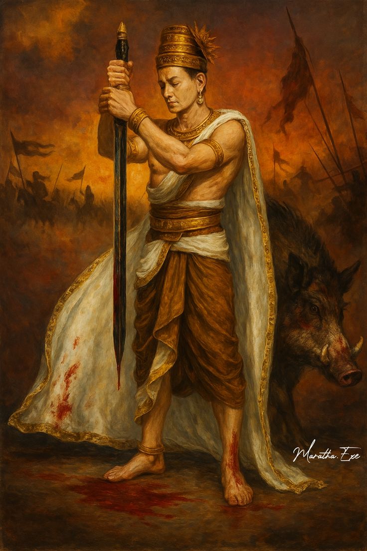 IBhaaratha's tweet photo. Long before the West tried to define manliness, our land forged it in fire and steel. We learned strength, honor, and kingship from men who ruled by courage and vision. From Pulikeshi and Krishnadevaraya, from Mayura and Vishnuvardhana to Rashtrakutas and the Hoysalas. https://t.co/dKYpWFn8wJ