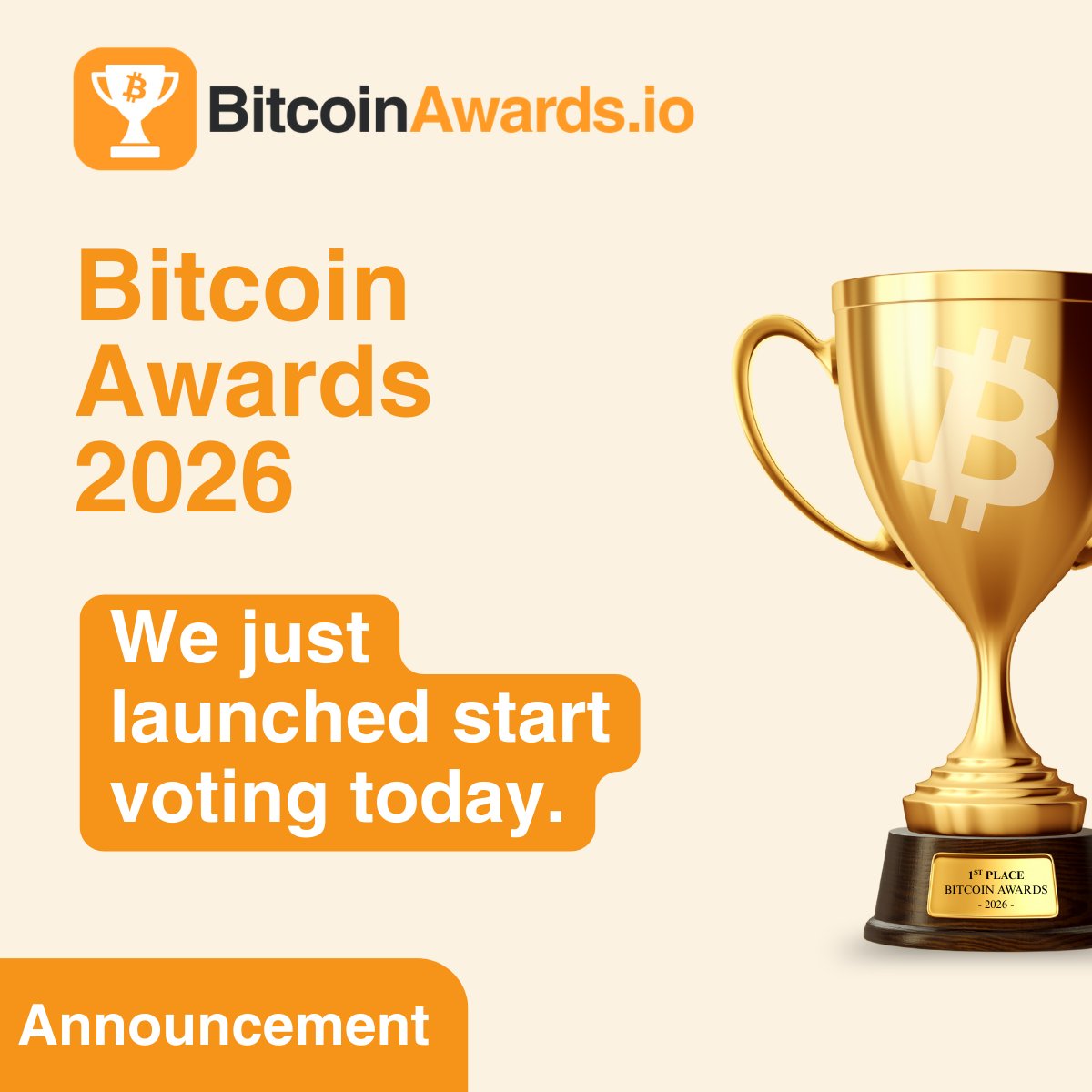 BitcoinAwardsio's tweet photo. https://t.co/bss7LaNJ7f launches today as a category-defining authority platform recognizing excellence across Bitcoin infrastructure and innovation.
Independent. Community-validated. Expert-balanced.
🔗 https://t.co/L39yuI8Ood
#Bitcoin #BitcoinAwards #BTC #BitcoinLeadership https://t.co/fJlTFmqiDN