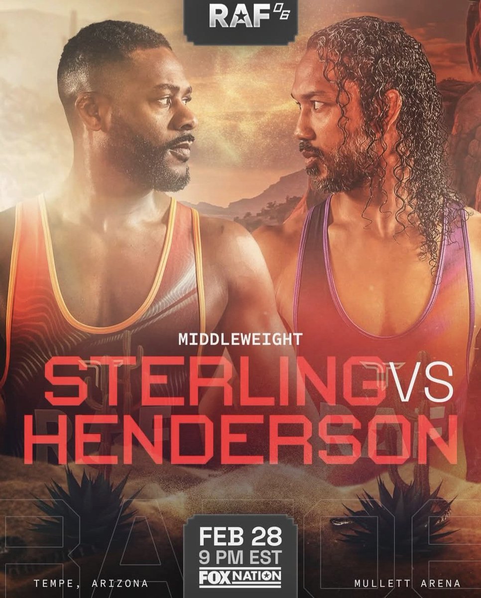Let's go, Sterling!!! Very excited to be here in Tempe to watch this match live.  Thank you <a href="/RAFWrestlingUSA/">Real American Freestyle</a> for putting together this match 🇯🇲 <a href="/funkmasterMMA/">Aljamain Sterling</a>