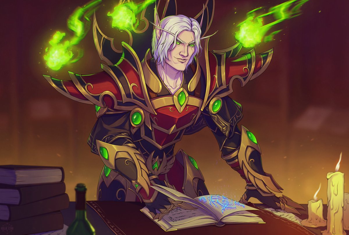 Sangrival Ravenwing  Gift for
@mmodeusl.bsky.social🖤 
#warcraft ⦁ #bloodelf ⦁ #warlock ⦁ #sorcerer