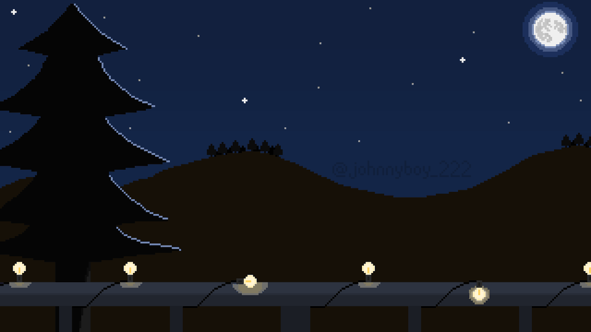Night sky from balcony✨ #pixelart #ドット絵