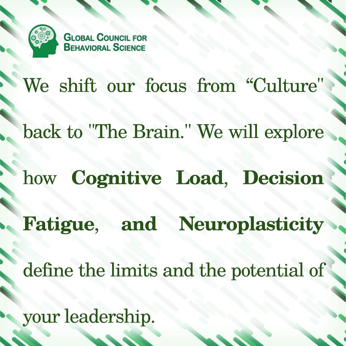 GcbsSocials's tweet image. Foundations of the Mind. 

As we conclude our "Architecture of Action," we prepare to dive deep into the biological "Hardware" itself. Next week is Brain Awareness Week. 

Is your architecture ready for the science of the mind? 

#Neuroscience #GCBS #LeadershipArchitecture
