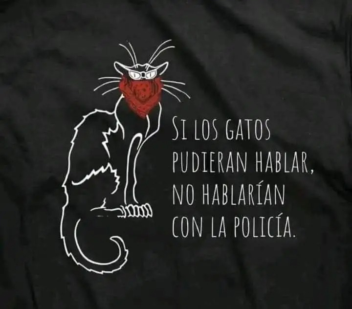 AbolirEstadoYa's tweet photo. Esos son mis chicos ... A 1312 ni ... Miau. 🖕😺🖤 https://t.co/OM2DqiYkPk