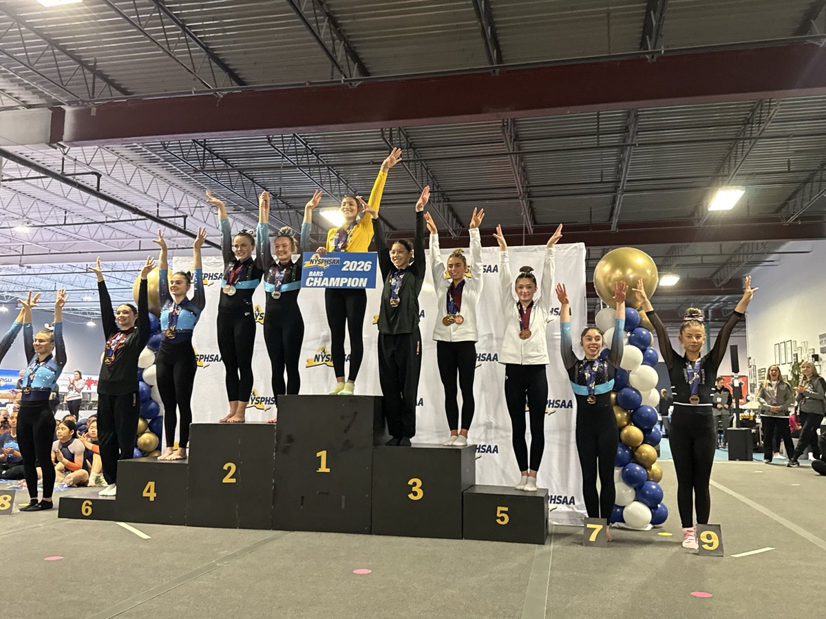 WappingersG's tweet photo. Emma Dwyer 5th Place at States on Bars! https://t.co/0ELflajTNC
