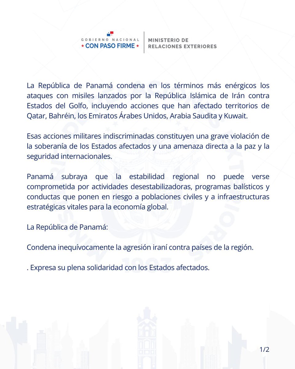 CancilleriaPma's tweet photo. 📍Comunicado https://t.co/FdAMq2NydX