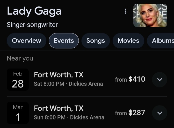 ryanadamtexas's tweet photo. ⚠️ #WITCH @ladygaga performs tonight at @DickiesArena in #Fortworth in #Texas.  Tickets are $410! Devil wants to take back territory in @CityofFortWorth! Pray for souls to come out of darkness! People like her &amp; #badbunny ruin culture

#USA #Trump #iran #israel #music #election https://t.co/JCOHXB466a
