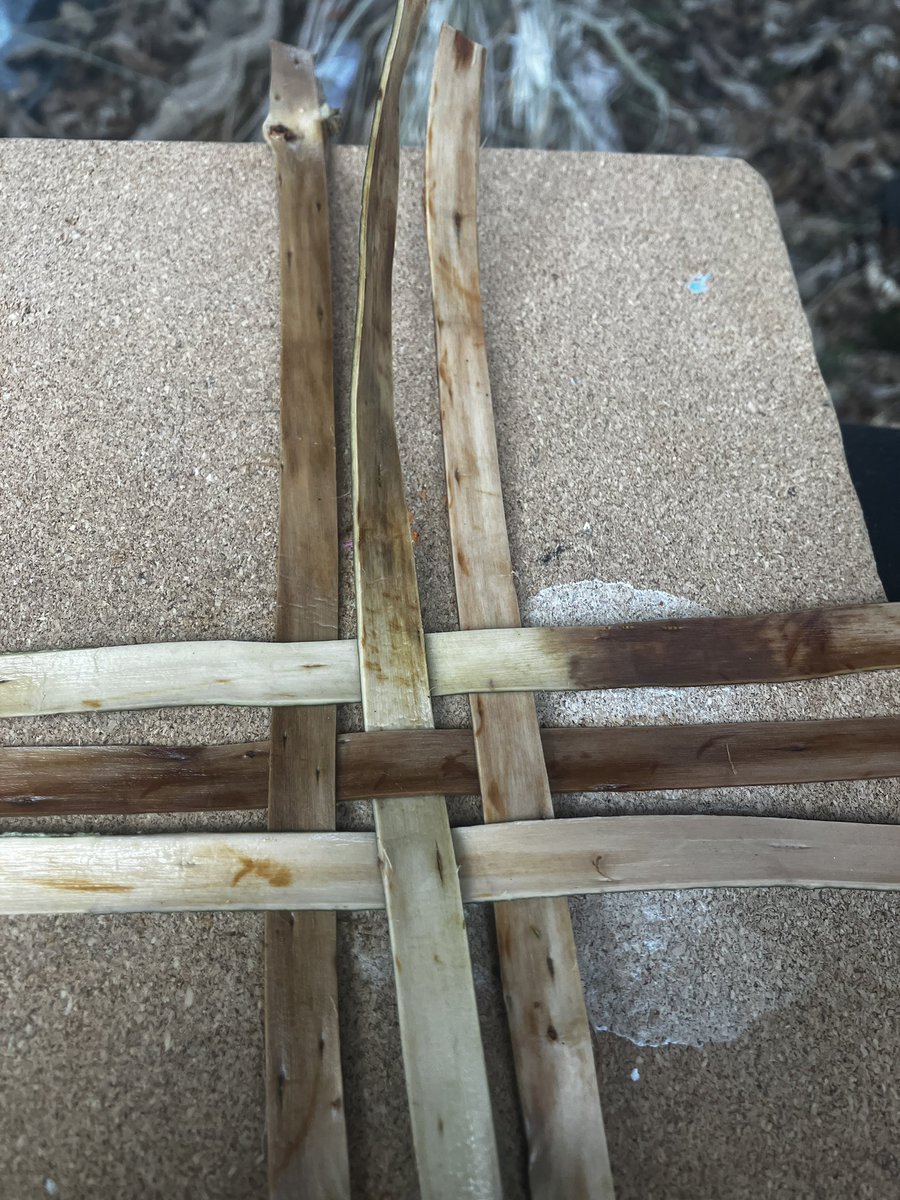 foodgrower's tweet photo. Today at a #bushcraft conference I carved an #oak pendant made of #limewood. A symbol of eternal life. I also made a #fairybasket out of willow, bindweed and daffodil. Today it was good to be distracted in the woods. #IOLBushcraftConf26 https://t.co/35LY2o3VhE
