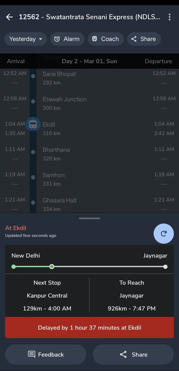 Anokha02's tweet photo. @indianrail @IndianRailUsers @indianrailway__ 
Bhai ab kaunsa kuhesa hai bhai ki etna late hai https://t.co/6X4DJVIBOi