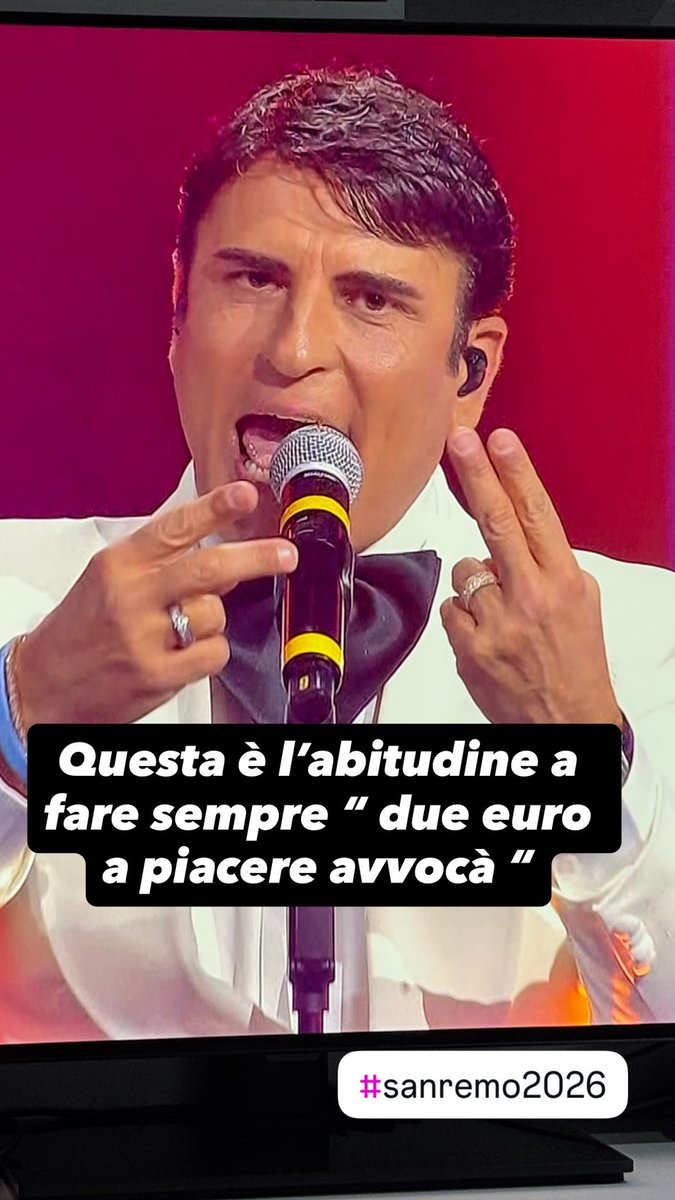 ilgioker's tweet photo. #Sanremo2026 @_the_jackal #saldavinci https://t.co/nFtkDo0WeC