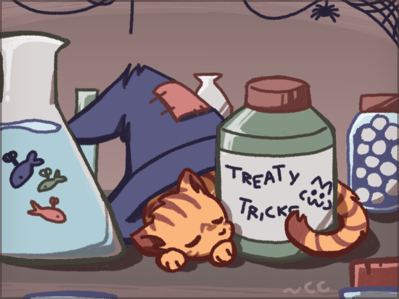 February's monthly art is a random lil witchy cat! Because cute.
#art #cat #cute