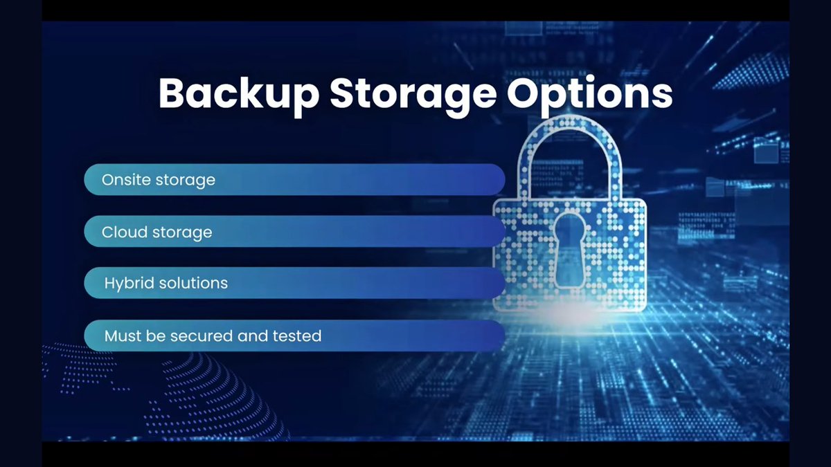 Bunmi_xoxo's tweet photo. DAY 43/100: Backup and Disaster Recovery: Preparing for the Worst Case Scenario
@VictorAkinode @VAInitiatives
#100DaysCybersecurityChallenge #100DaysWithVictorAkinode #100DaysWithVA #100DaysWithVAI #100DaysCybersecuritywithVA #100DaysWithVictorAkinodeInitiatives https://t.co/SX2ZCJ1PKM