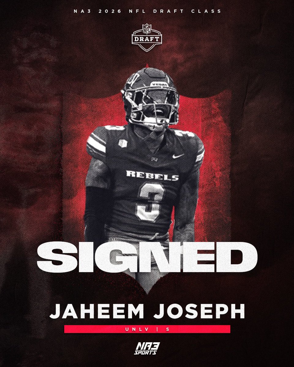 We have signed Jaheem Joseph Safety From UNLV to our 2026 Draft Class. Welcome to the Family. 
#NA3Sports