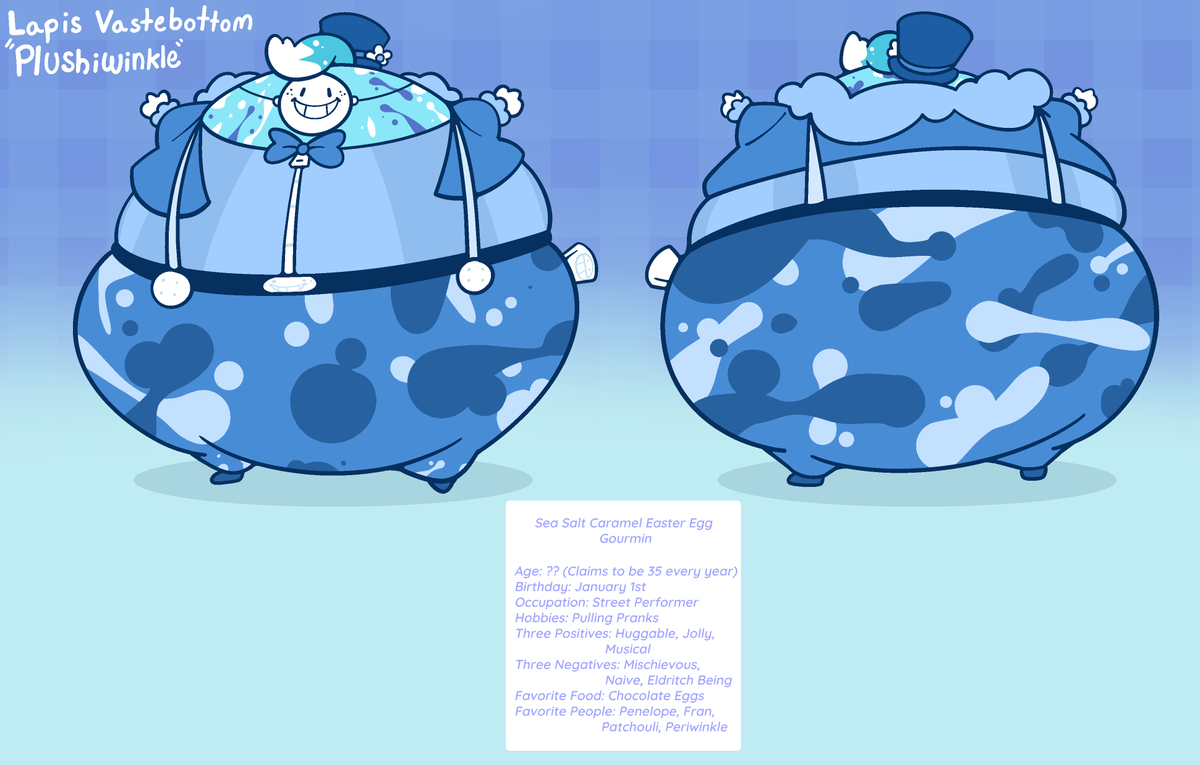 lifelinelemons's tweet photo. non canonical character ref for @Vastebottom of plushiwinkle taking on a new form to fit in amongst the culture of fruit bowl city https://t.co/WLu7Cqk8qP