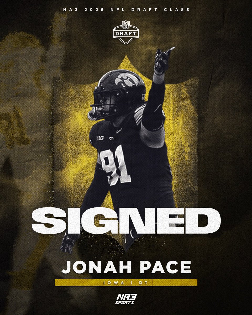 We have Signed Jonah Pace Defensive Tackle From The University of Iowa to our 2026 Draft Class. Welcome to the Family. 
#NA3Sports