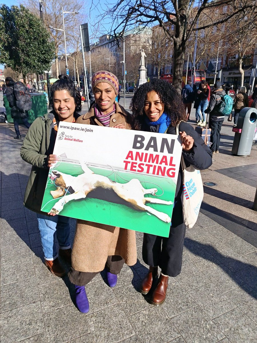 AnimalPartyIE's tweet photo. A great success out campaigning against #AnimalLabTesting today at the #GPO #Dublin1 #Ireland . A huge amount of people signing the petition....which is ample proof that the general public want to see an end to this evil practice.
#BanAnimalTesing  
https://t.co/IZH6fjumPD https://t.co/r9xBfiwVrB