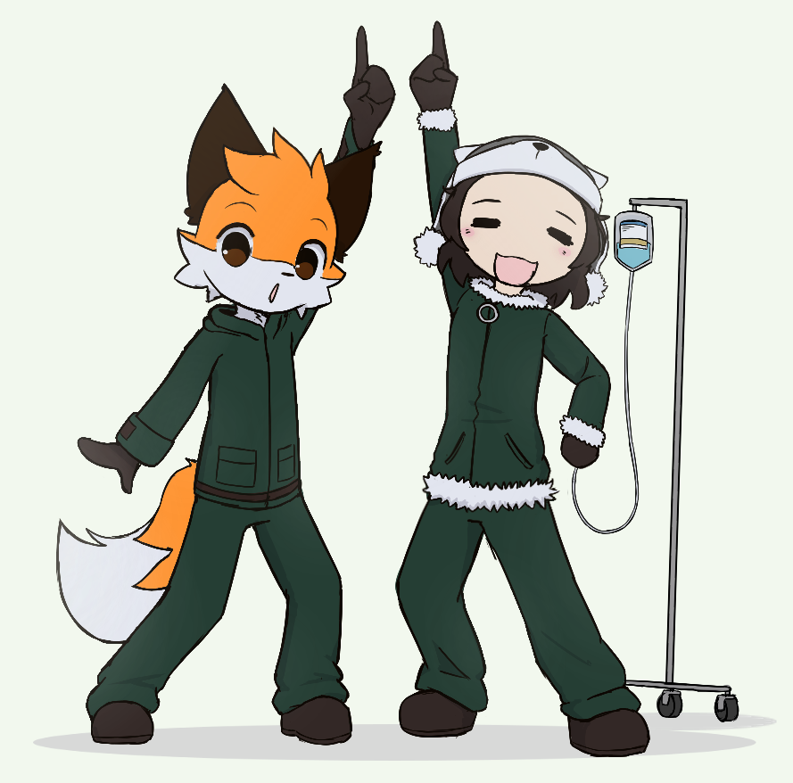 RoxoLabs's tweet photo. shoujo shuumatsu ryokou pose with me and
@zikiney https://t.co/3r5wt7DcdJ