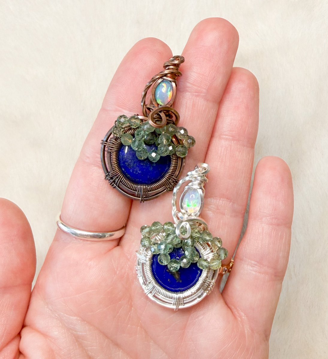 lapis lazuli blueberry pendants 🫐

“sunset at the sea” collection coming to my shop Thursday 3/05 at 8pm eastern time 🌊🌞