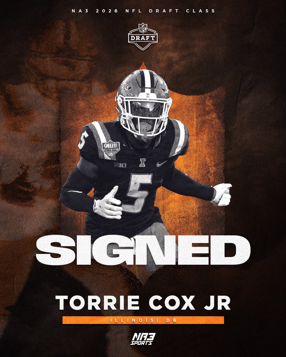 We have Signed Torrie Cox Jr. Defensive Back From The University of Illinois to our 2026 Draft Class. Welcome to the Family. 
#NA3Sports
<a href="/tcsmoov7/">TC</a>
